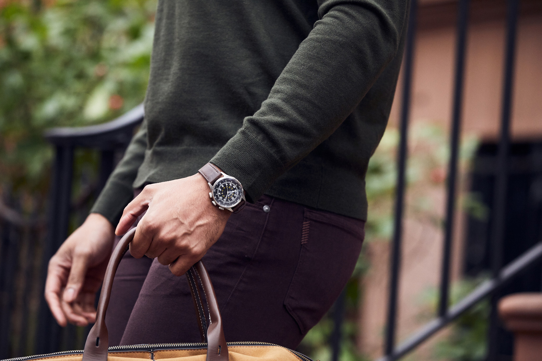 Black Dial Leather Strap A-15 Pilot 96A245 | Bulova